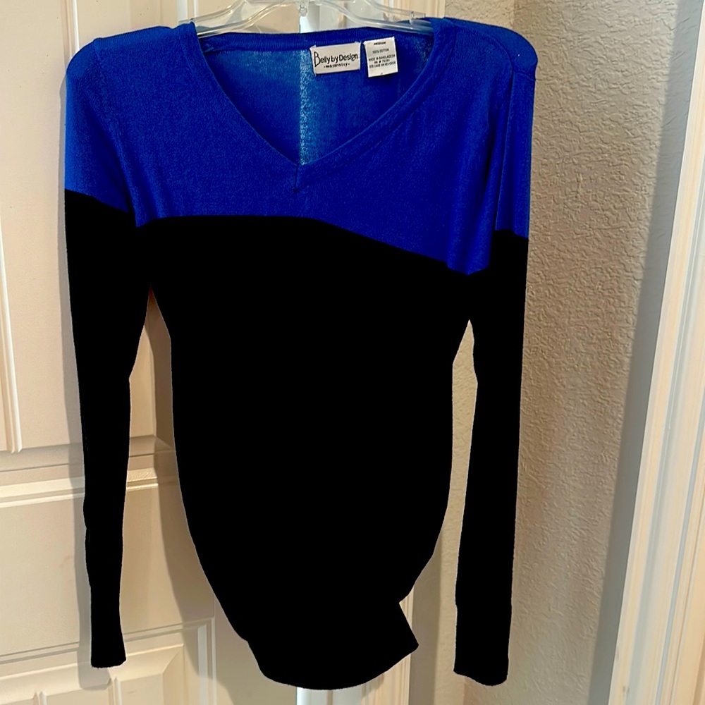 Color block maternity sweater